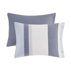 Parure de lit Madison Park Levi's bleu/naturel 5 pièces en jacquard
