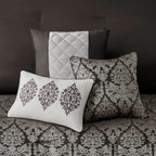 Madison Park Lily Ensemble de couette jacquard 6 pièces avec coussins décoratifs
