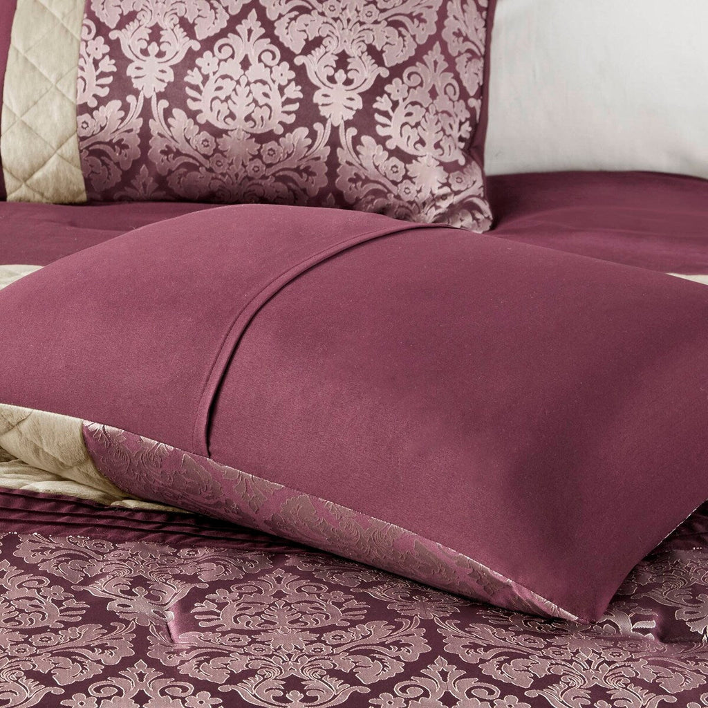 Madison Park Lily Ensemble de couette jacquard 6 pièces avec coussins décoratifs