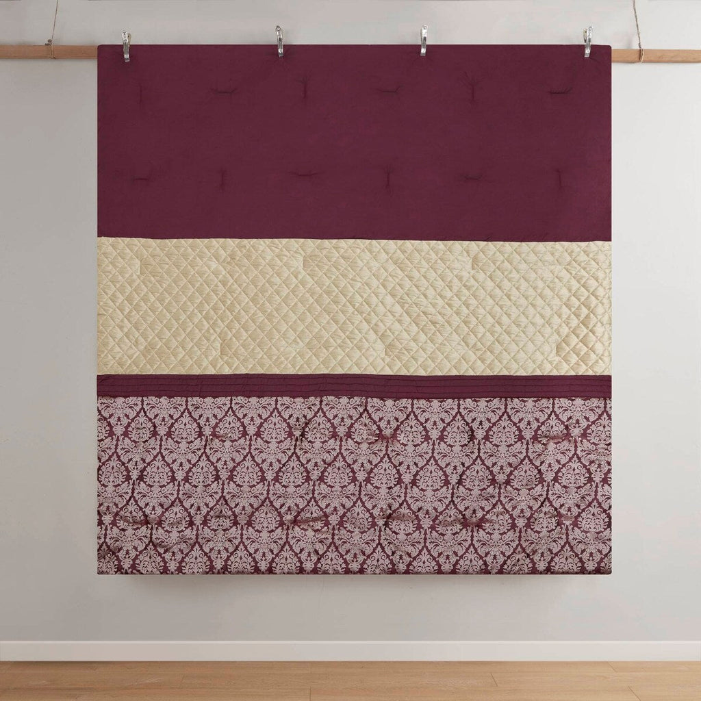 Madison Park Lily Ensemble de couette jacquard 6 pièces avec coussins décoratifs