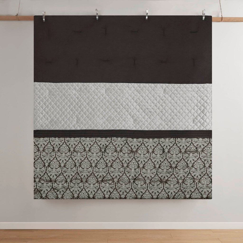 Madison Park Lily Ensemble de couette jacquard 6 pièces avec coussins décoratifs
