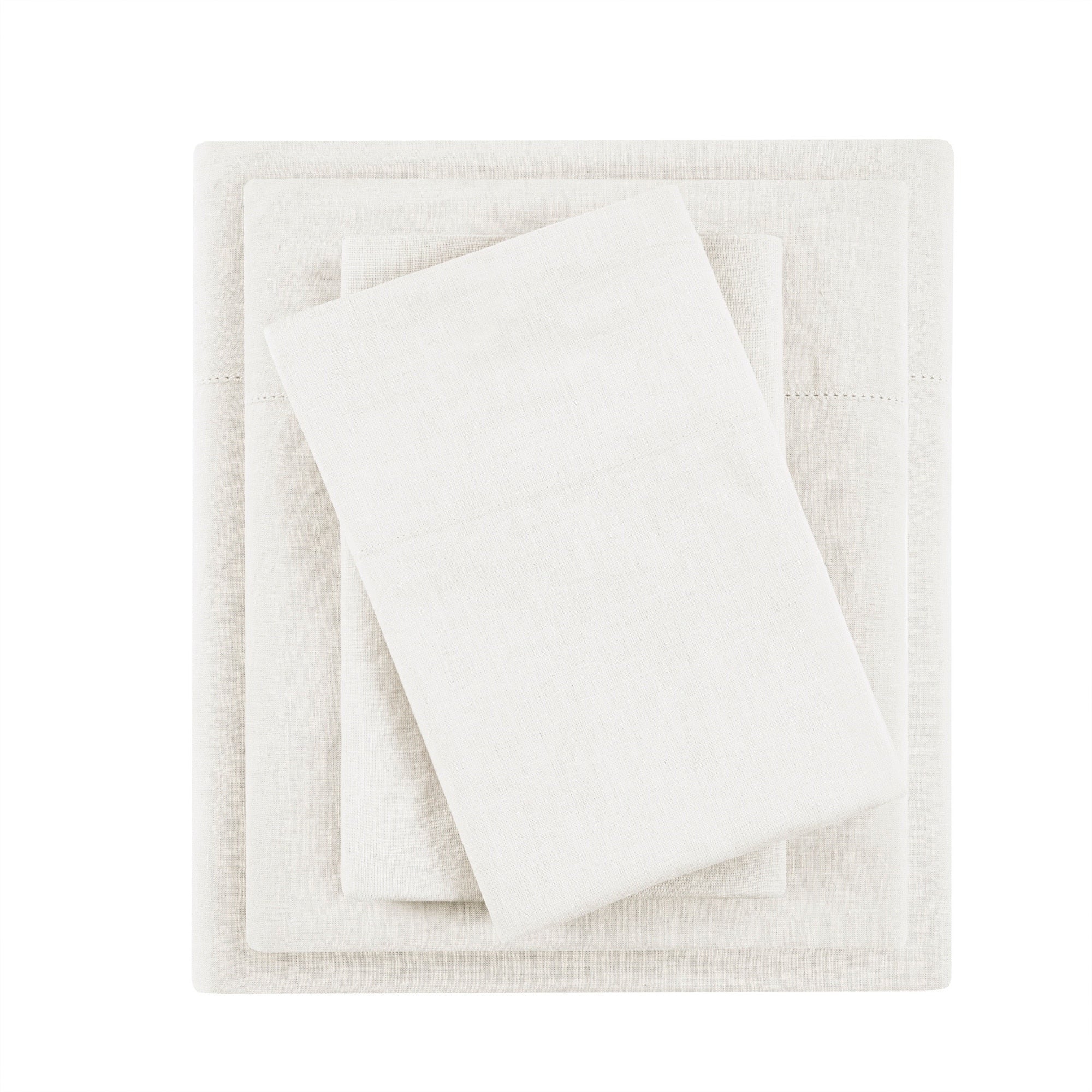 Ensemble de draps Madison Park en lin mélangé 4 pièces