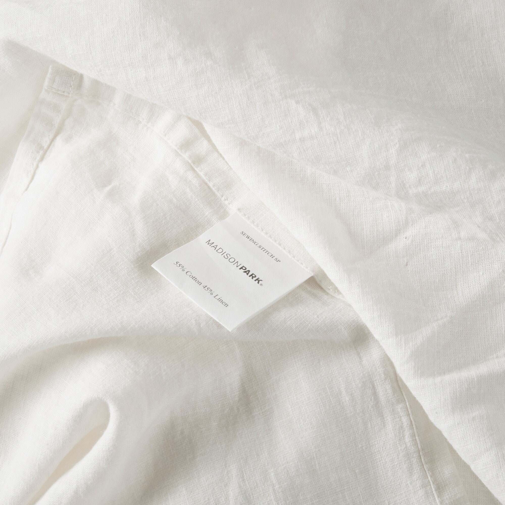 Ensemble de draps Madison Park en lin mélangé 4 pièces