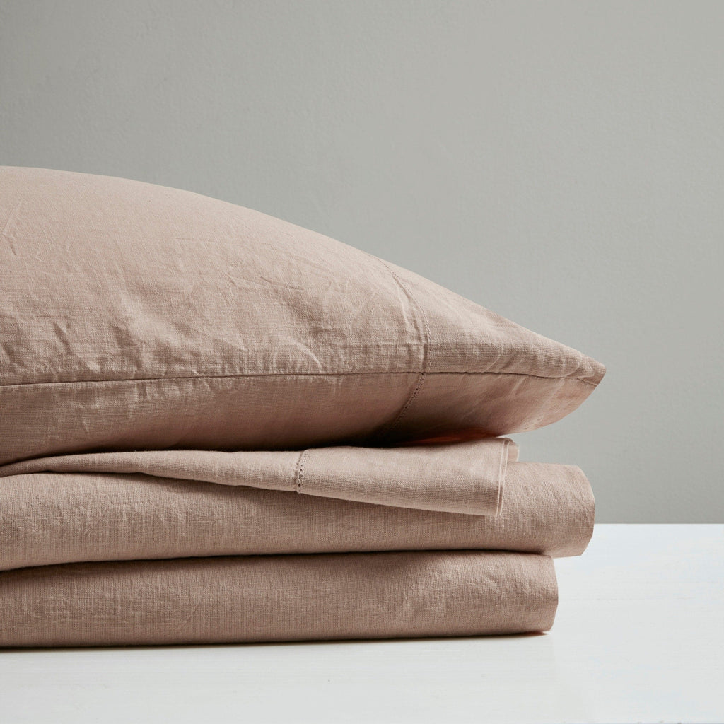 Ensemble de draps Madison Park en lin mélangé 4 pièces