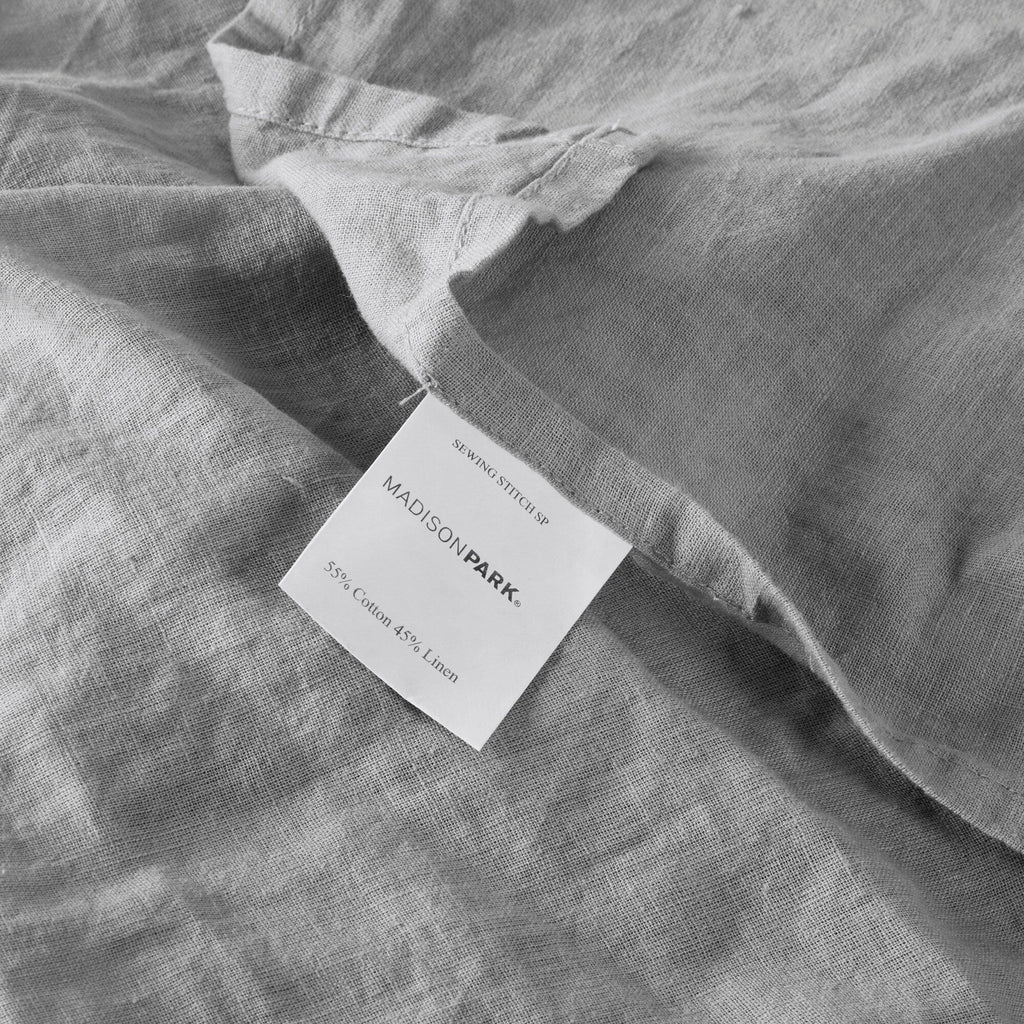 Ensemble de draps Madison Park en lin mélangé 4 pièces