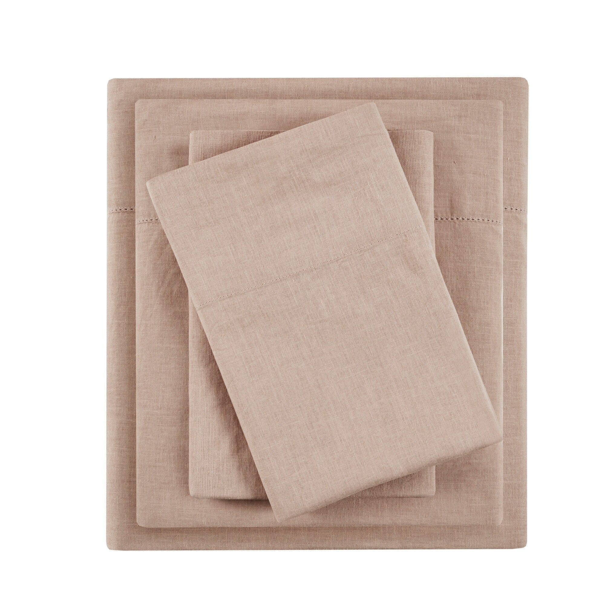 Ensemble de draps Madison Park en lin mélangé 4 pièces