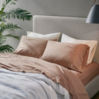 Ensemble de draps Madison Park en lin mélangé 4 pièces