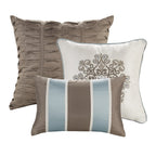 Ensemble de couette 7 pièces Madison Park Lorraine Blue Jacquard