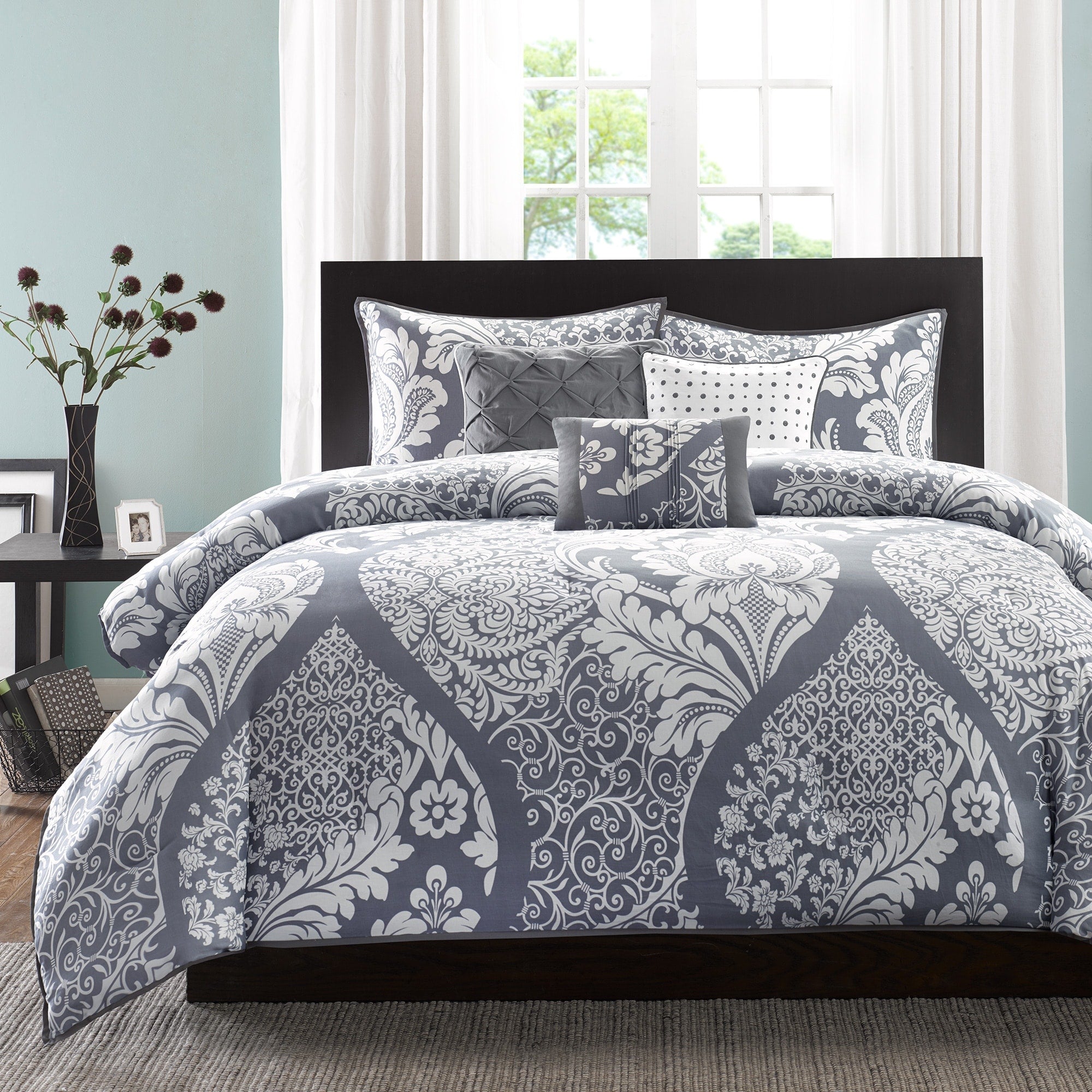 Madison Park Marcella Ensemble de couette 7 pièces en coton imprimé