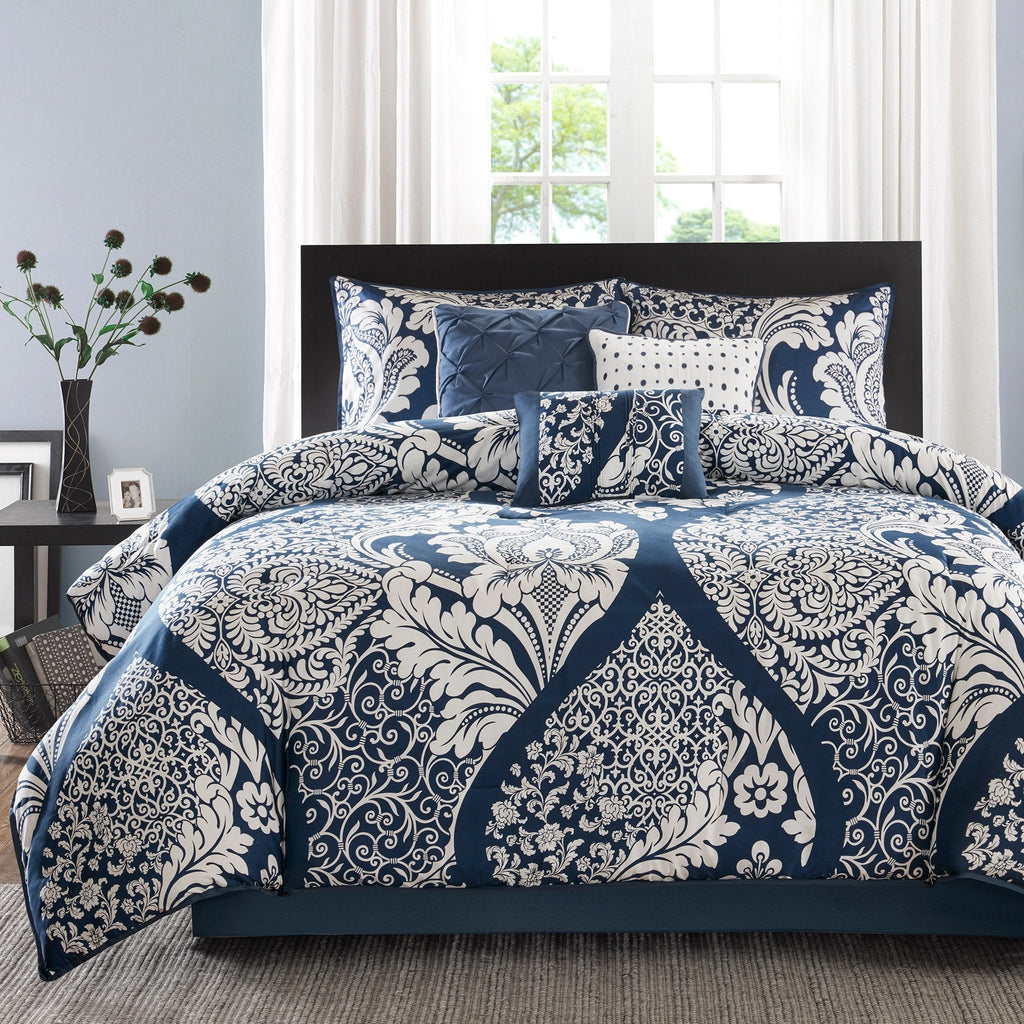 Madison Park Marcella Ensemble de couette 7 pièces en coton imprimé