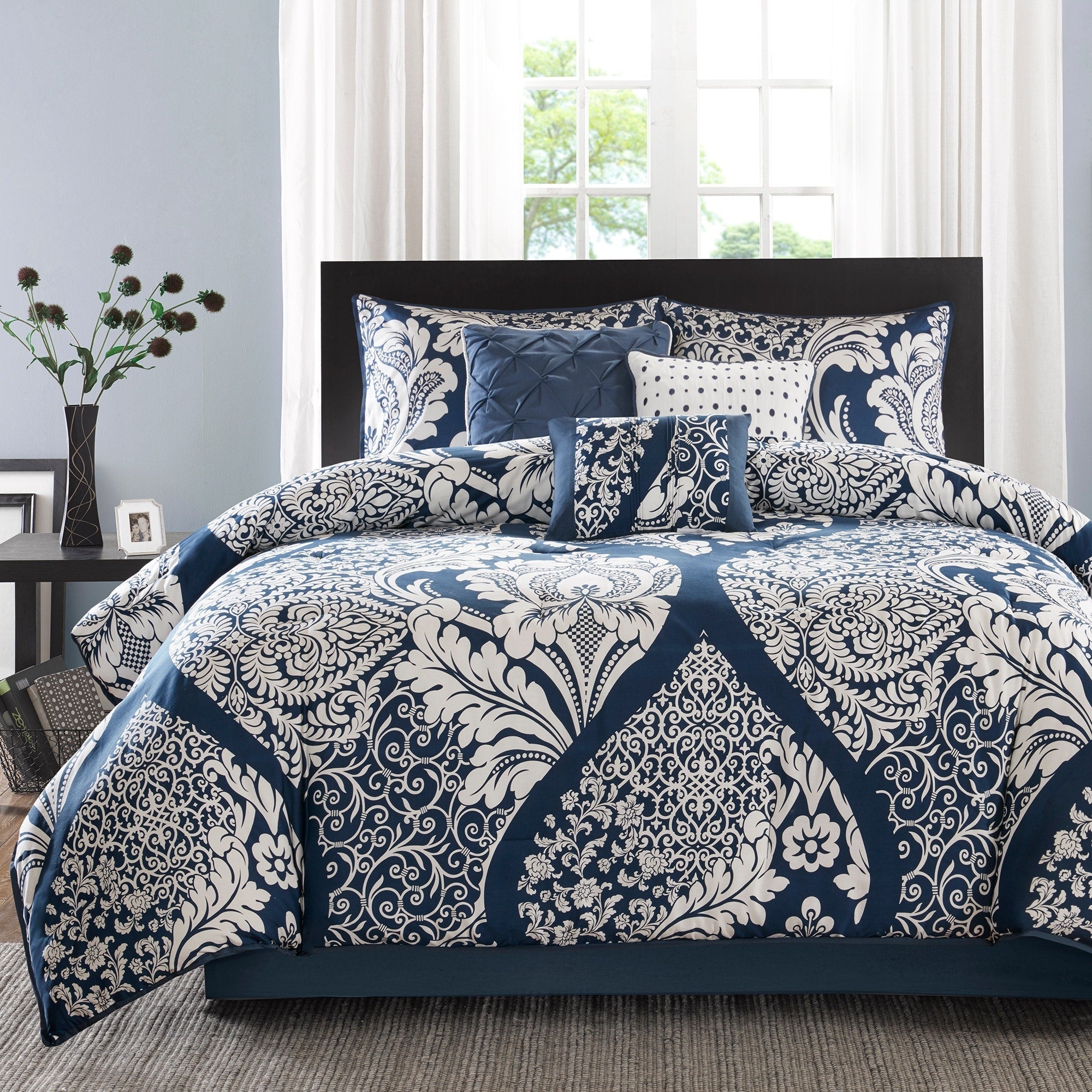 Madison Park Marcella Ensemble de couette 7 pièces en coton imprimé