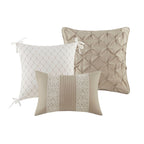 Madison Park Marla Ensemble de couette 7 pièces avec bordure en dentelle et coussins décoratifs
