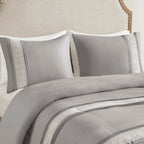 Madison Park Marla Ensemble de couette 7 pièces avec bordure en dentelle et coussins décoratifs