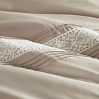 Madison Park Marla Ensemble de couette 7 pièces avec bordure en dentelle et coussins décoratifs