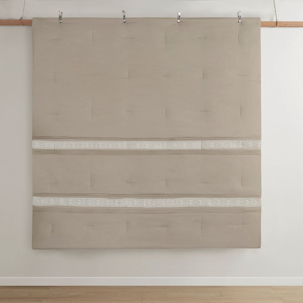 Madison Park Marla Ensemble de couette 7 pièces avec bordure en dentelle et coussins décoratifs