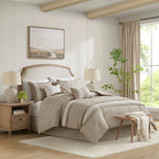 Madison Park Marla Ensemble de couette 7 pièces avec bordure en dentelle et coussins décoratifs