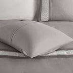 Madison Park Marla Ensemble de couette 7 pièces avec bordure en dentelle et coussins décoratifs