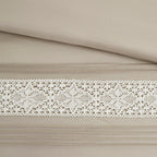 Madison Park Marla Ensemble de couette 7 pièces avec bordure en dentelle et coussins décoratifs