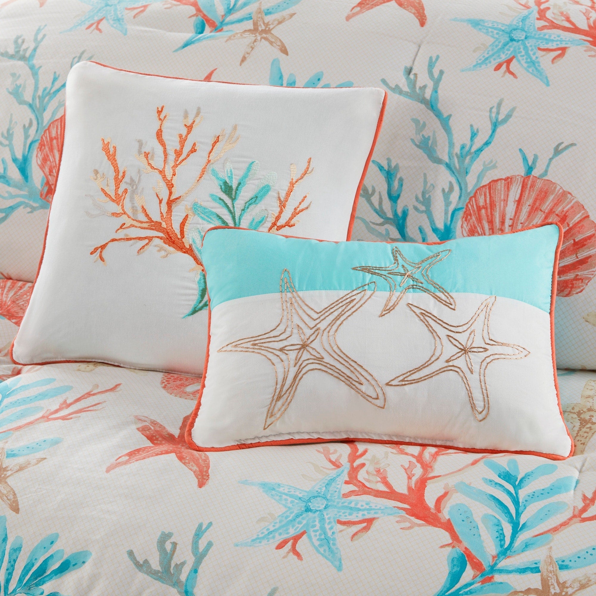 Ensemble de couette en satin de coton Madison Park Pacific Grove 7 pièces