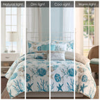 Ensemble de couette en satin de coton Madison Park Pacific Grove 7 pièces
