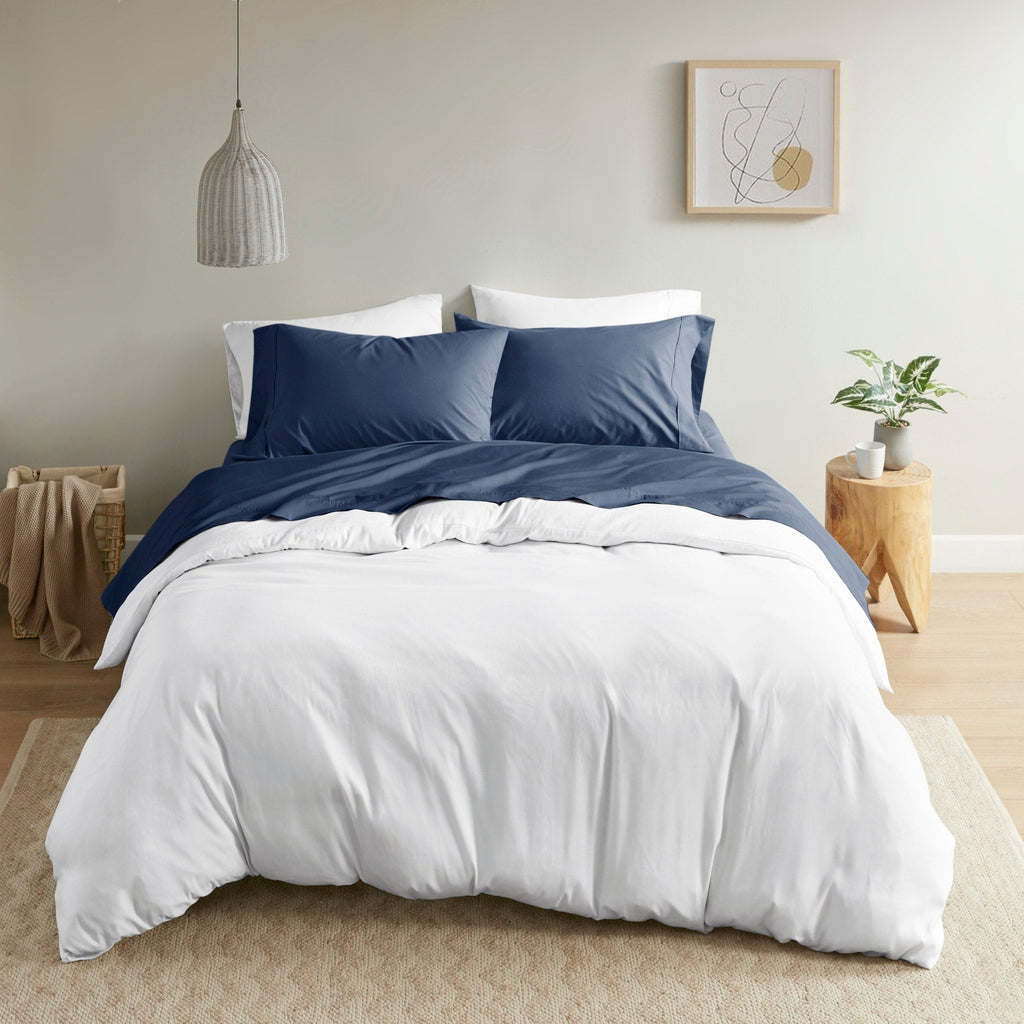 Parure de draps Madison Park en percale de coton 200 fils au pouce carré
