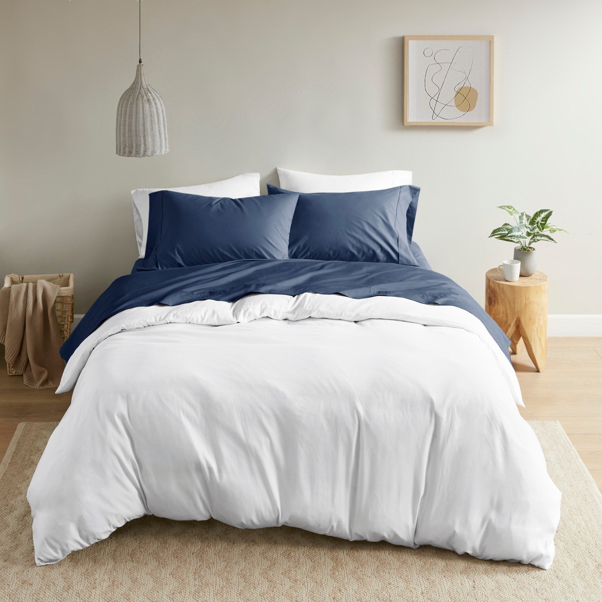 Parure de draps Madison Park en percale de coton 200 fils au pouce carré