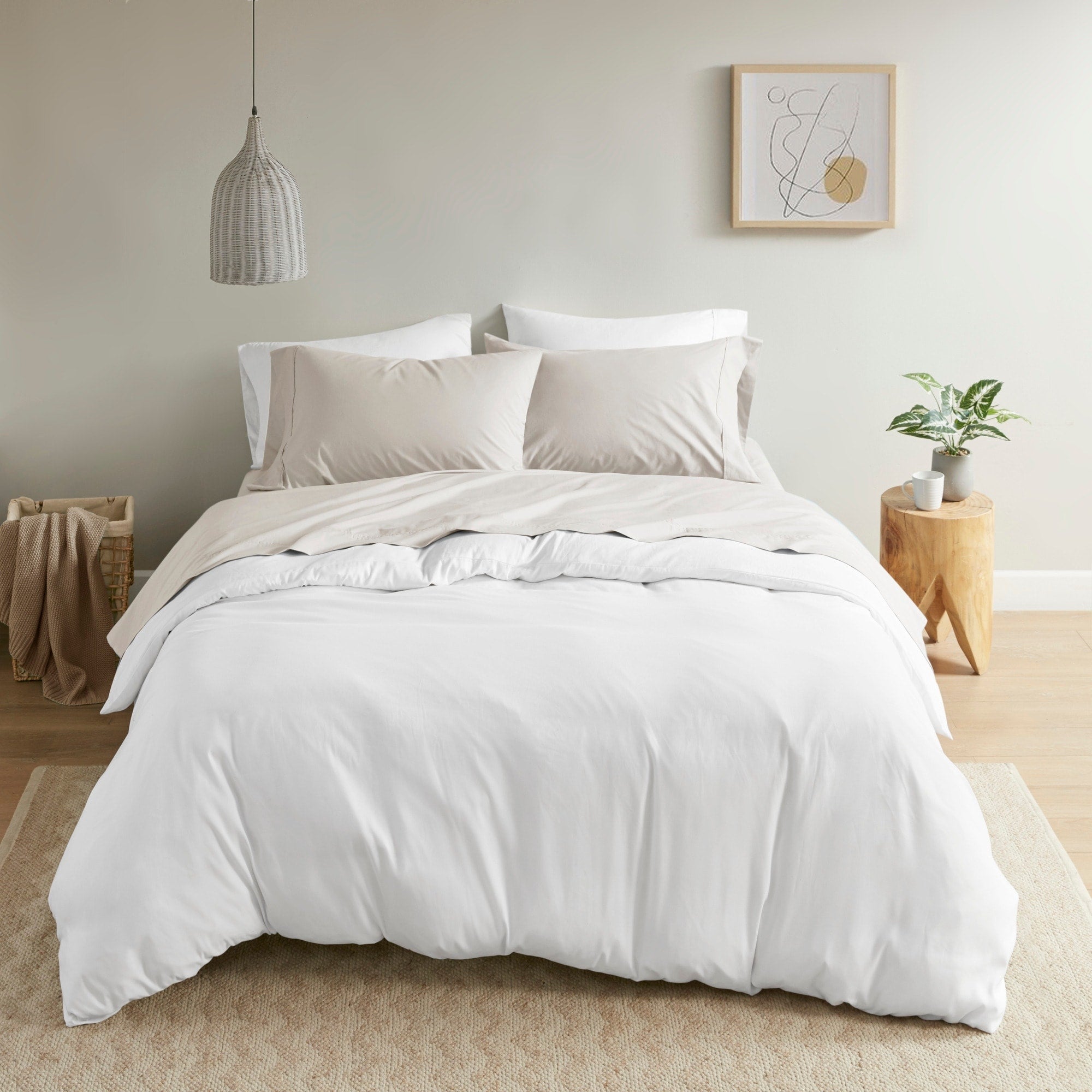 Parure de draps Madison Park en percale de coton 200 fils au pouce carré