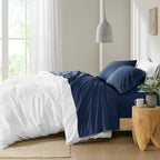 Parure de draps Madison Park en percale de coton 200 fils au pouce carré