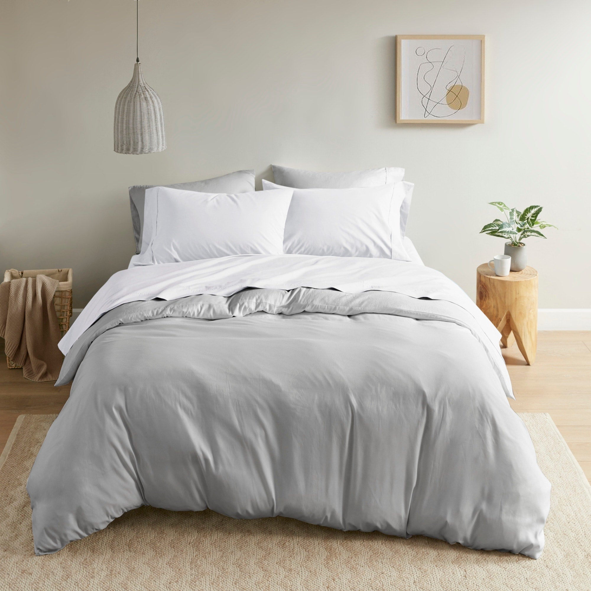 Parure de draps Madison Park en percale de coton 200 fils au pouce carré