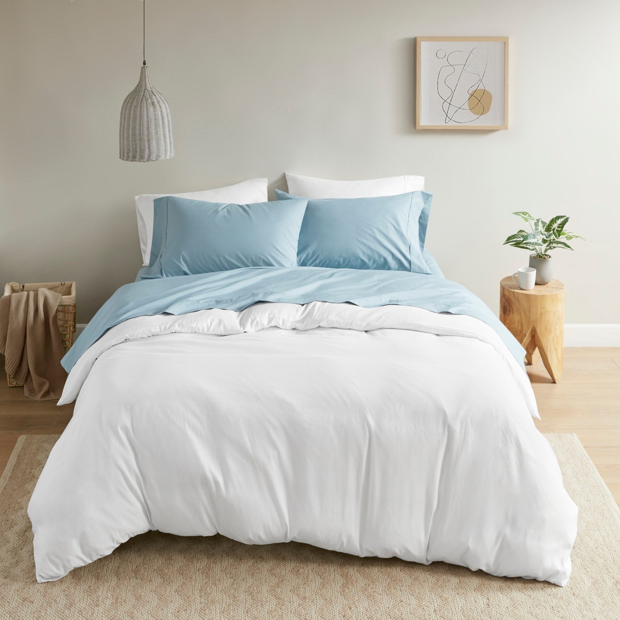 Parure de draps Madison Park en percale de coton 200 fils au pouce carré