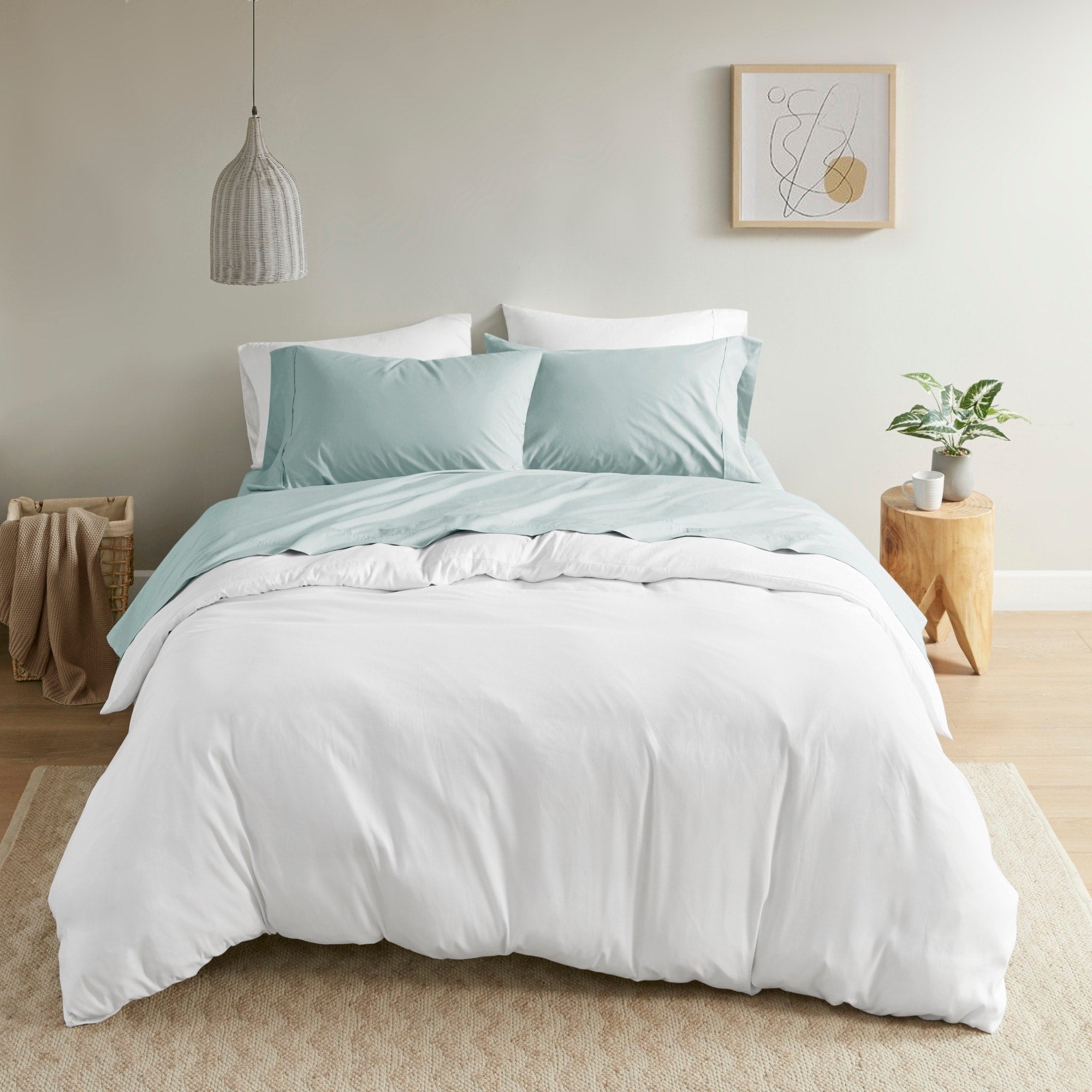 Parure de draps Madison Park en percale de coton 200 fils au pouce carré