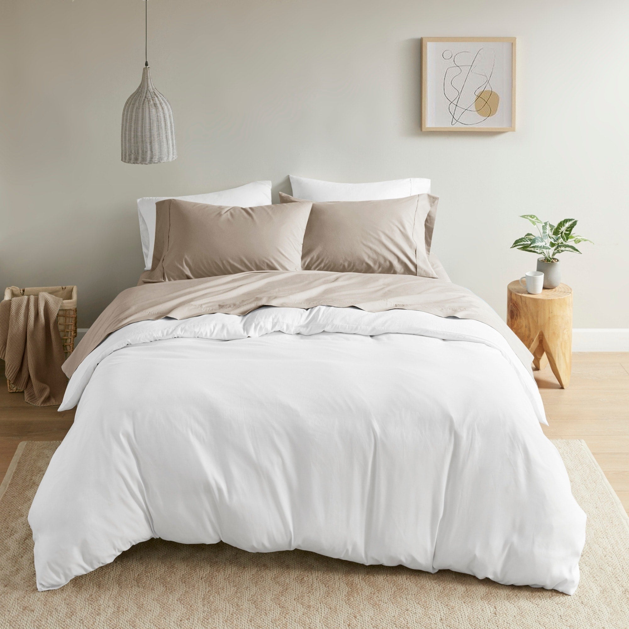 Parure de draps Madison Park en percale de coton 200 fils au pouce carré