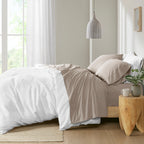 Parure de draps Madison Park en percale de coton 200 fils au pouce carré