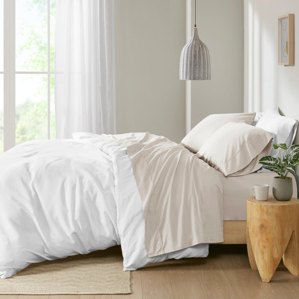Parure de draps Madison Park en percale de coton 200 fils au pouce carré