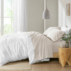 Parure de draps Madison Park en percale de coton 200 fils au pouce carré