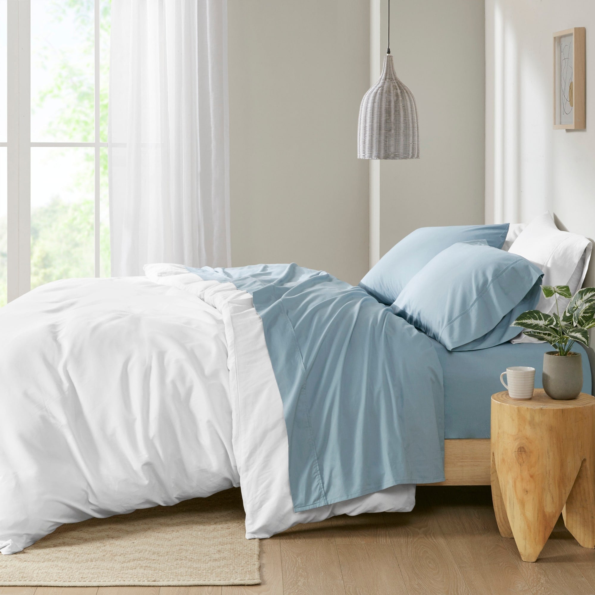 Parure de draps Madison Park en percale de coton 200 fils au pouce carré