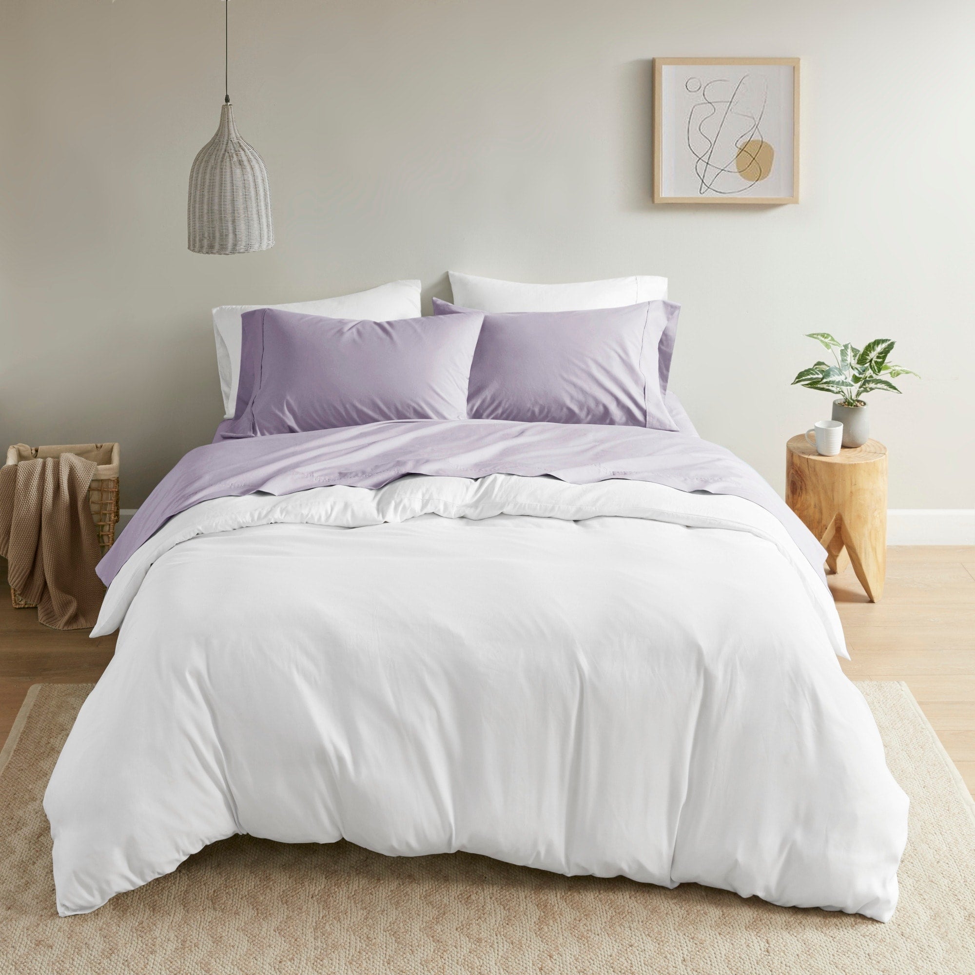 Parure de draps Madison Park en percale de coton 200 fils au pouce carré