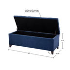 Banc de rangement rembourré à plateau capitonné Sasha de Madison Park