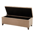 Banc de rangement rembourré à plateau capitonné Sasha de Madison Park