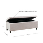 Banc de rangement rembourré à plateau capitonné Sasha de Madison Park