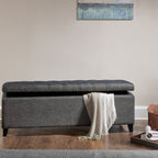 Banc de rangement rembourré à plateau capitonné Sasha de Madison Park