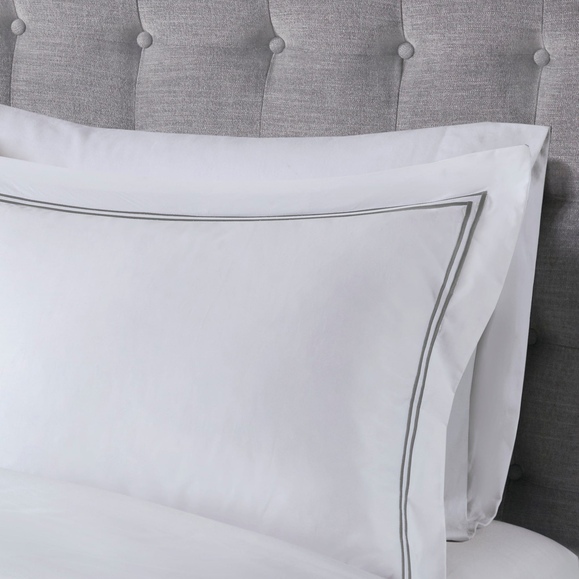 Parure de lit Madison Park Signature 500 fils au pouce carré, 100 % satin de coton brodé, collection de luxe