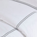 Parure de lit Madison Park Signature 500 fils au pouce carré, 100 % satin de coton brodé, collection de luxe
