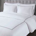 Parure de lit Madison Park Signature 500 fils au pouce carré, 100 % satin de coton brodé, collection de luxe