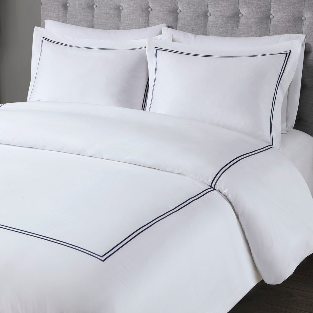Parure de lit Madison Park Signature 500 fils au pouce carré, 100 % satin de coton brodé, collection de luxe