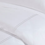 Parure de lit Madison Park Signature 500 fils au pouce carré, 100 % satin de coton brodé, collection de luxe