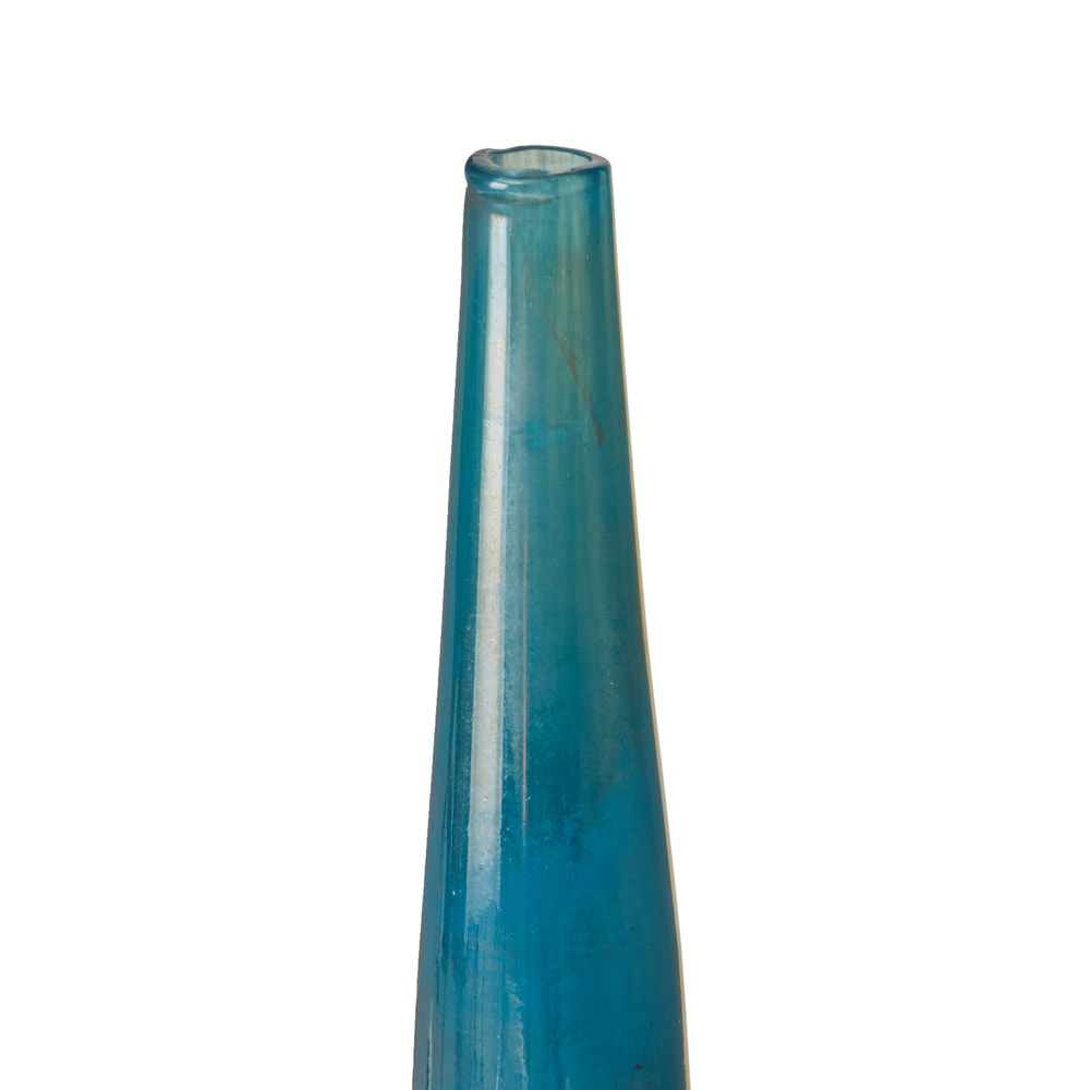 Ensemble de 3 vases décoratifs en verre bleu Aurora et bronze Signature de Madison Park