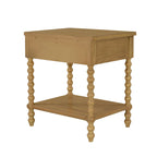 Table de chevet Madison Park Signature Beckett en bois tourné avec tiroir et étagère