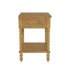 Table de chevet Madison Park Signature Beckett en bois tourné avec tiroir et étagère