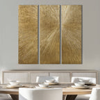 Ensemble de 3 triptyques muraux en résine dimensionnelle peints à la main Madison Park Signature Sunburst